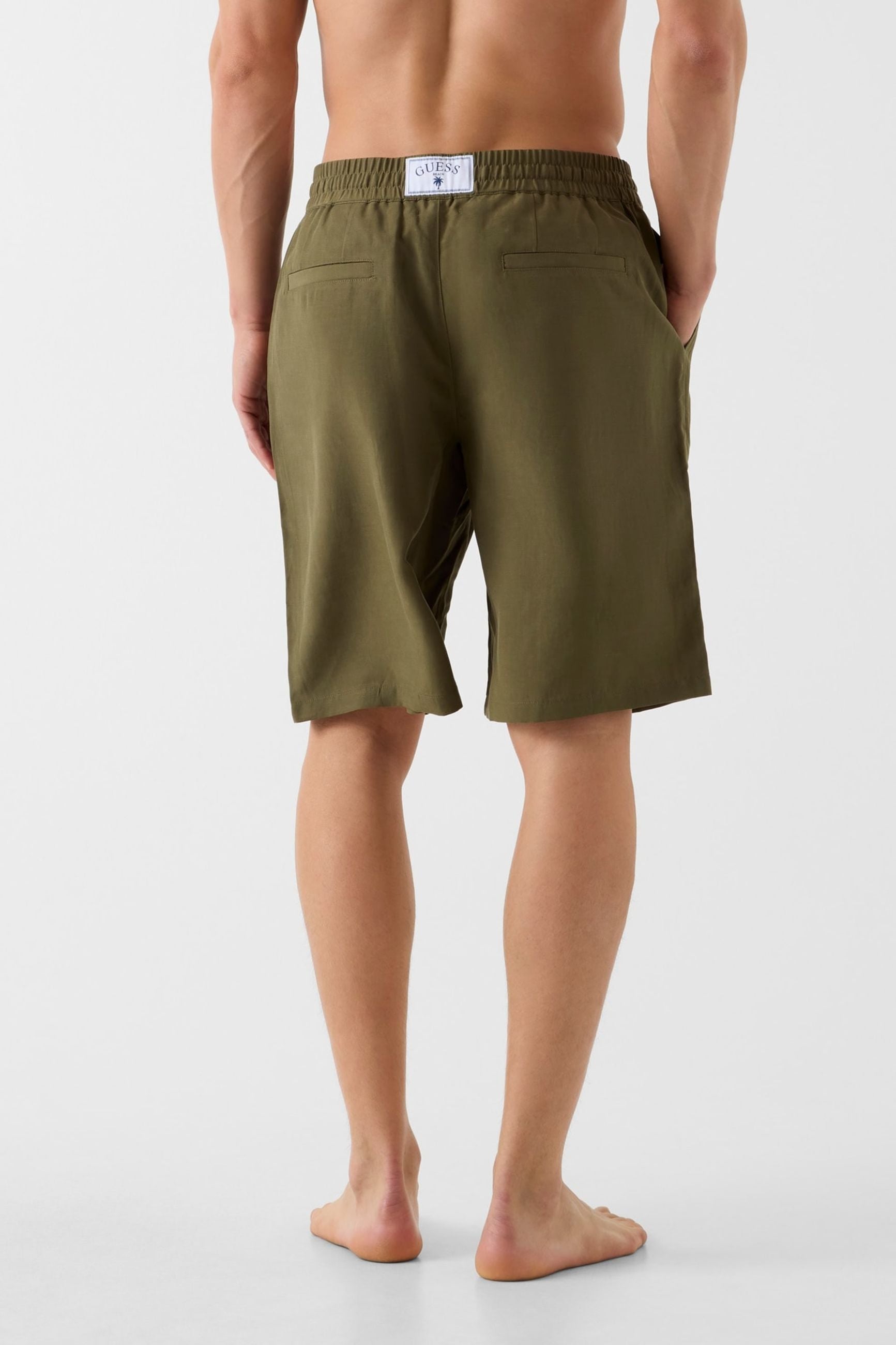 Guess Short in Misto Lino  Militare