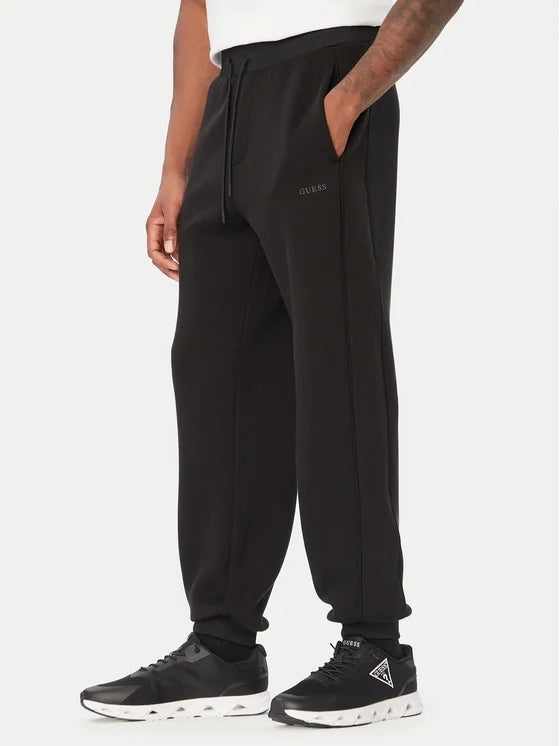 Guess Pantalone Jogger in Misto Cotone  Nero