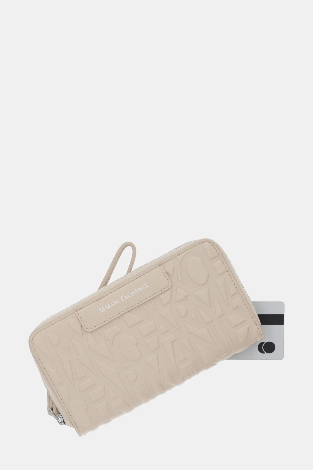 Armani Exchange Portafoglio Orizzontale con Logo Allover