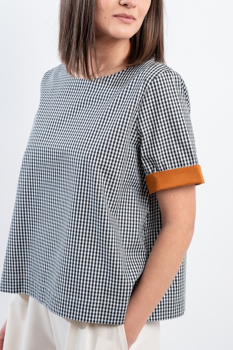 Niu Camicia scatoletta Bianco Nero