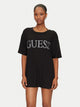 Guess T-shirt con Logo Strass Nero