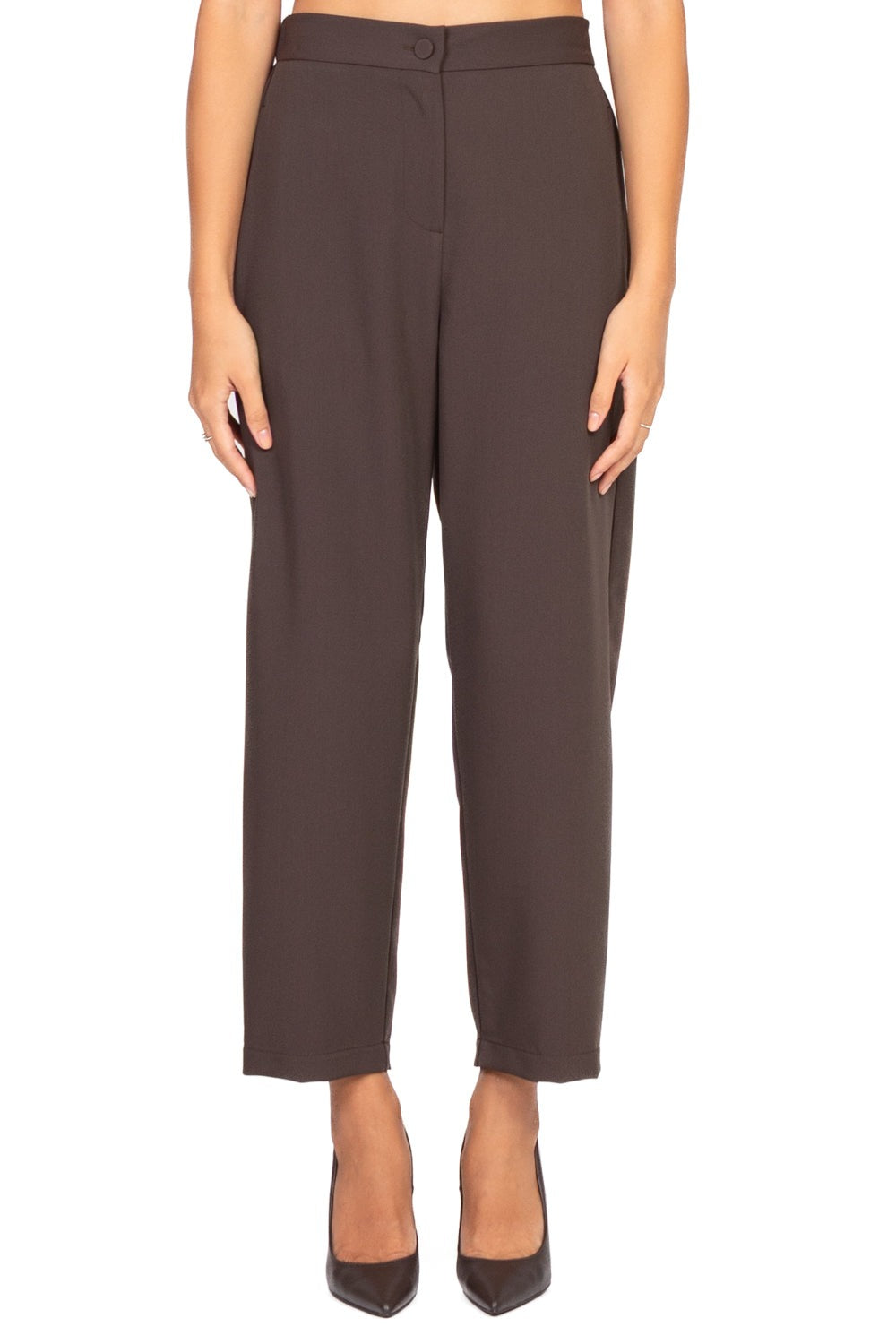 VICOLO Pantalone Carrot con Elastico Posteriore