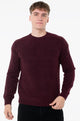 Guess Maglione con Patch Logo in Fondo Bordeaux