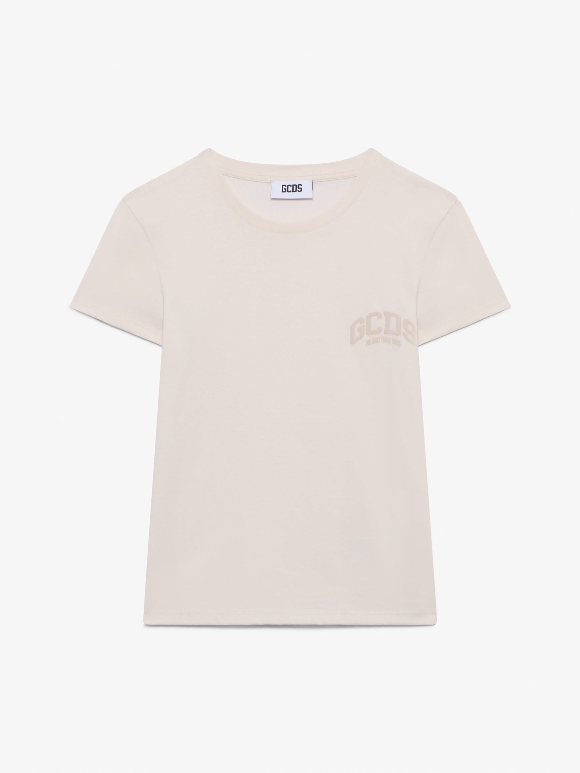 GCDS T-shirt Stretch Logo Lounge Beige
