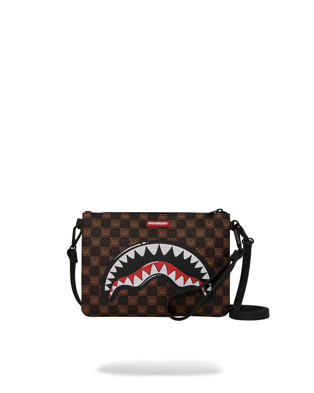 Sprayground Pochette Sharks in Paris Wtf Bubble Crossover Clutch Marrone