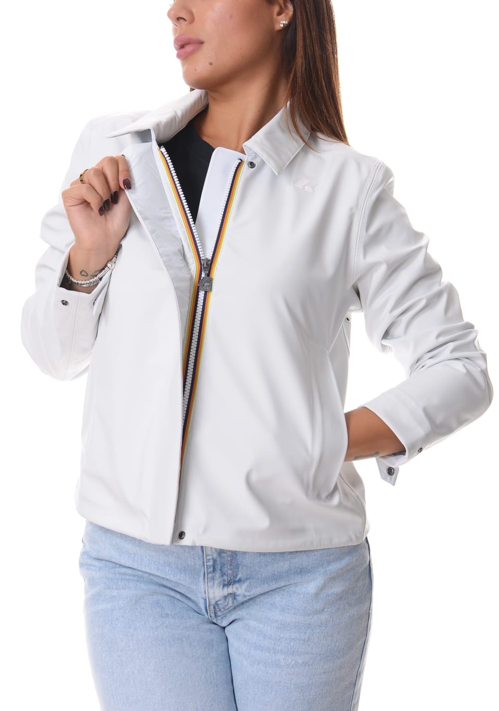 K-WAY Giacca Sondrielle Bonded Corta con Logo