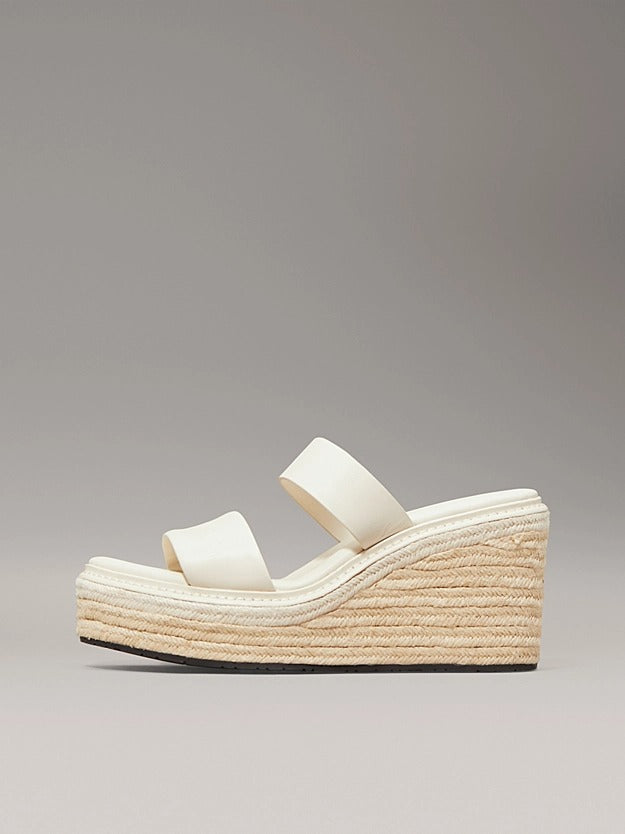 Calvin Klein Sandali con Zeppa Espadrillas in Pelle