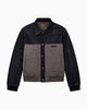 Armani Exchange Giubbino Blouson con Inserti in Denim e Bordi a Costine 
Grigio Blù