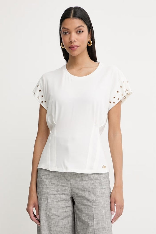 Liu Jo T-shirt con Occhielli Decorativi