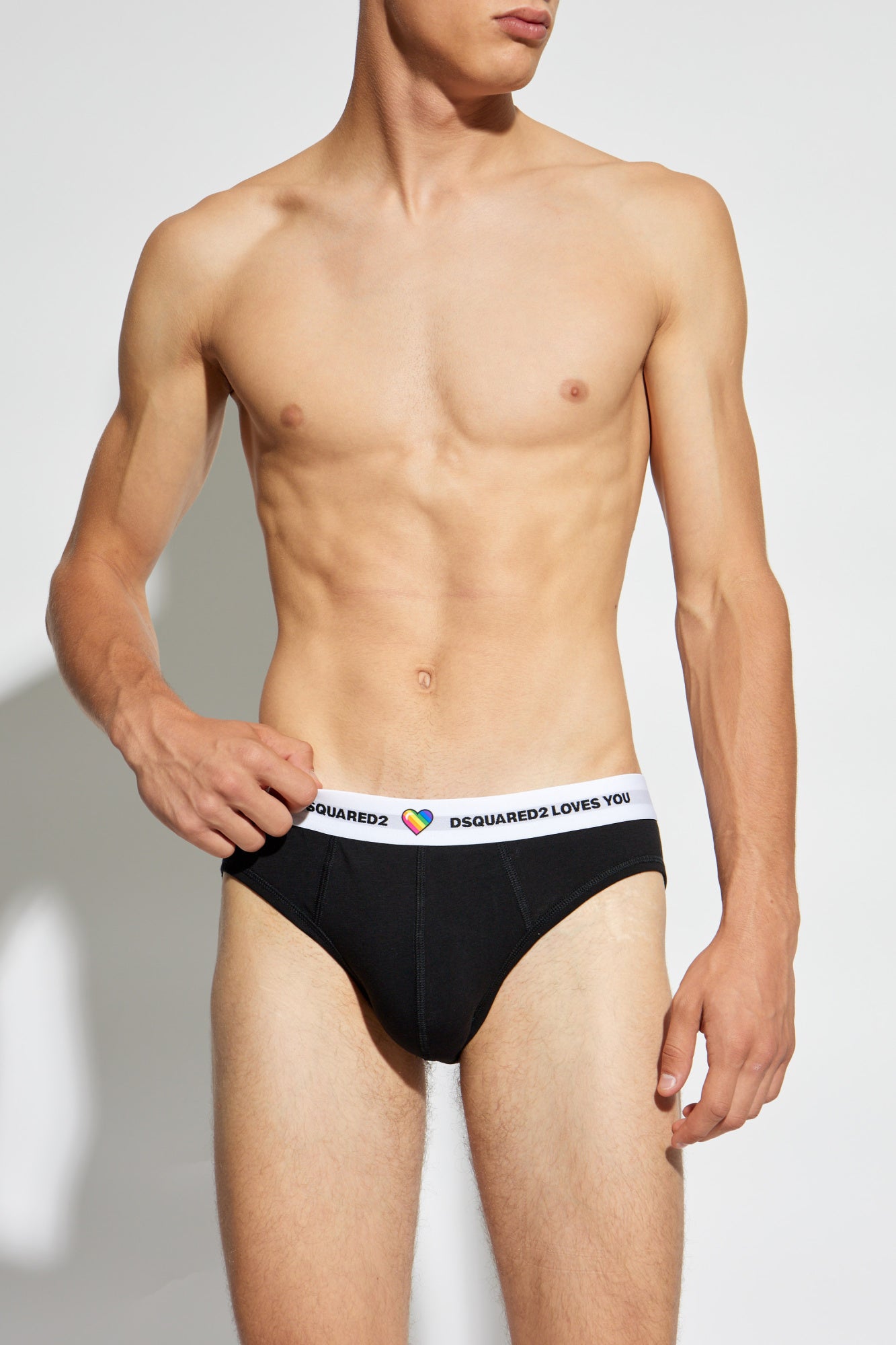 Dsquared2 Two Pack Elastico Logato Nero