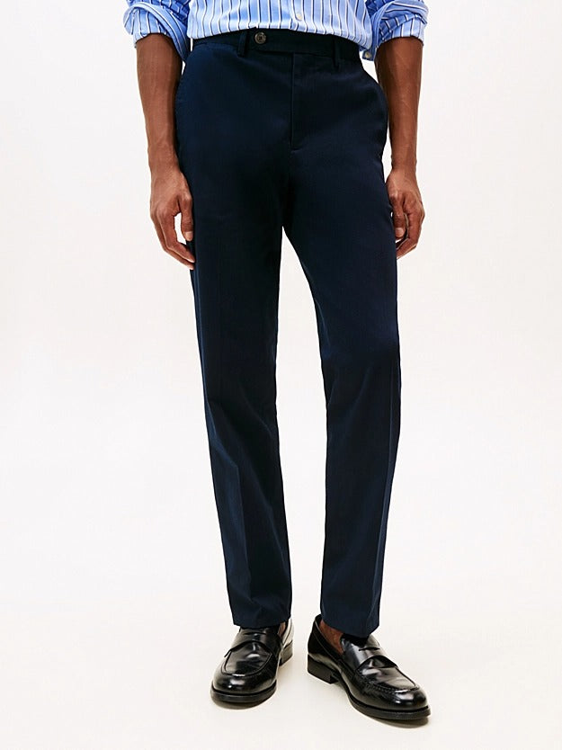 Tommy Hilfiger Pantaloni Chino Denton Smart Casual Dritti Blù