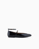 Armani Exchange Ballerine a Punta con Cinturini Nero