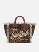 MC2 SAINT BARTH Borsa Colette in Canvas con Fantasia Leopardata