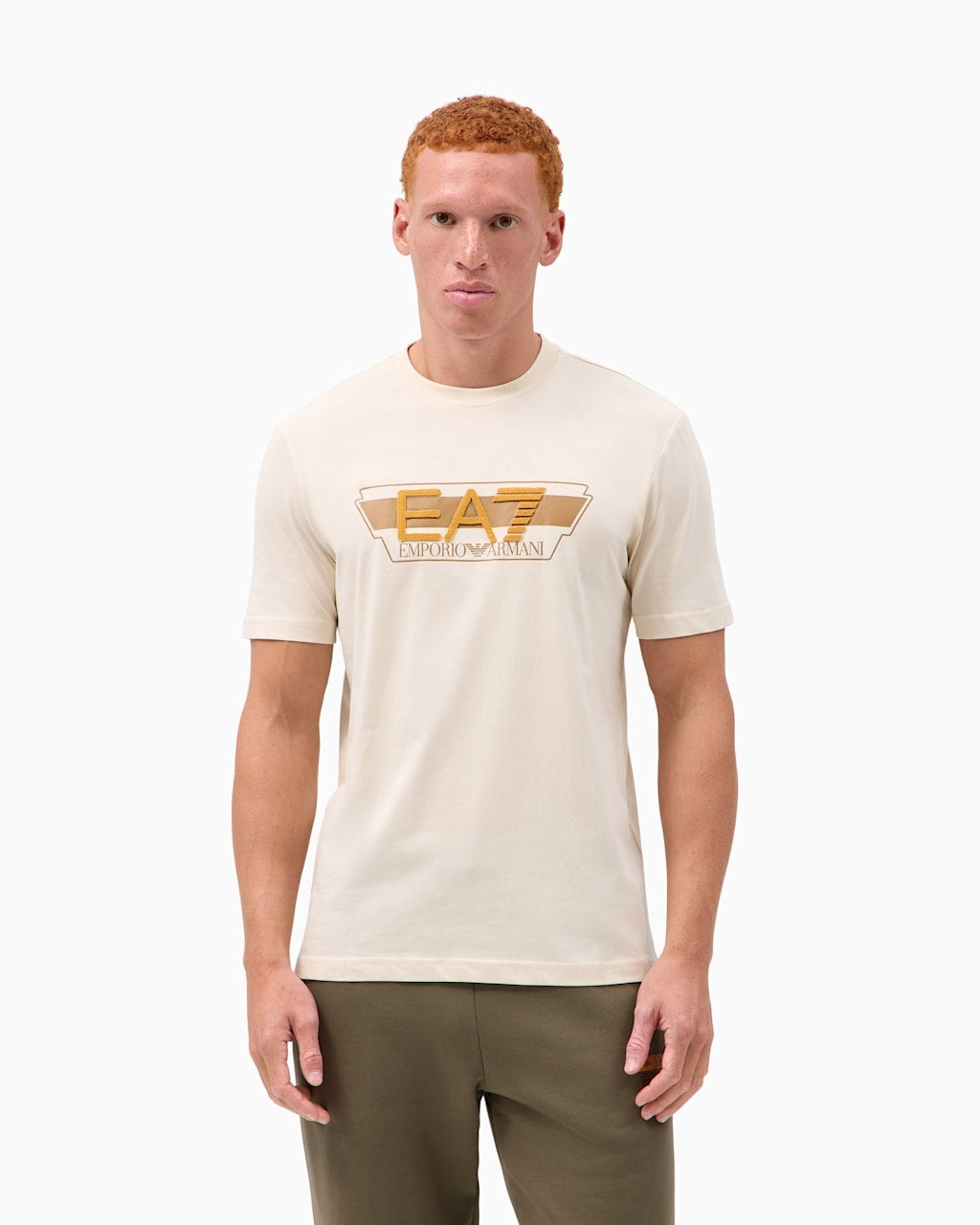 Armani EA7 T-shirt Vestibilità Regular in Jersey di Cotone