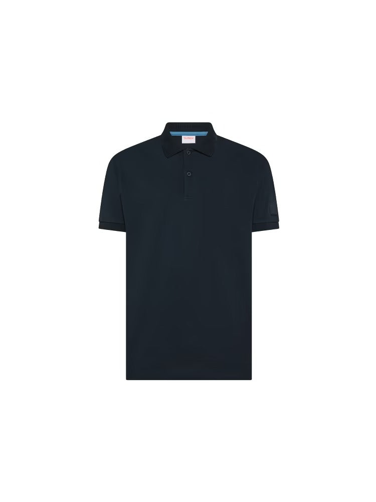 Sun 68 Polo con Righe a Contrasto in Cotone