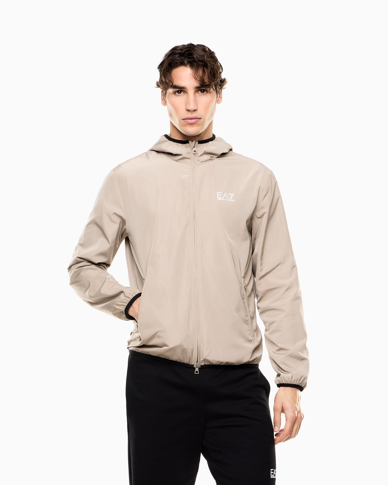 ARMANI EA7 Bomber con Cappuccio Core Identity in Tessuto Tecnico ASV