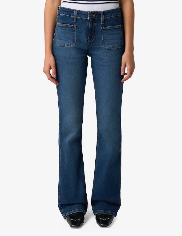 Guess Jeans Bootcut Tasche Applicate Blù