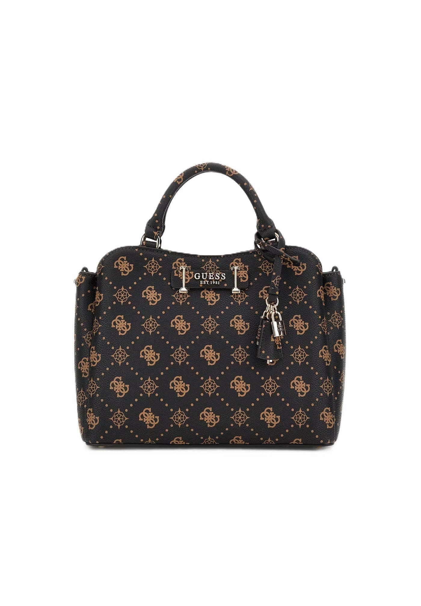 Guess Borsa Linea Silia logo 4G Peony  Marrone