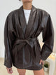 Haveone Giaccone Taglio Kimono Marrone