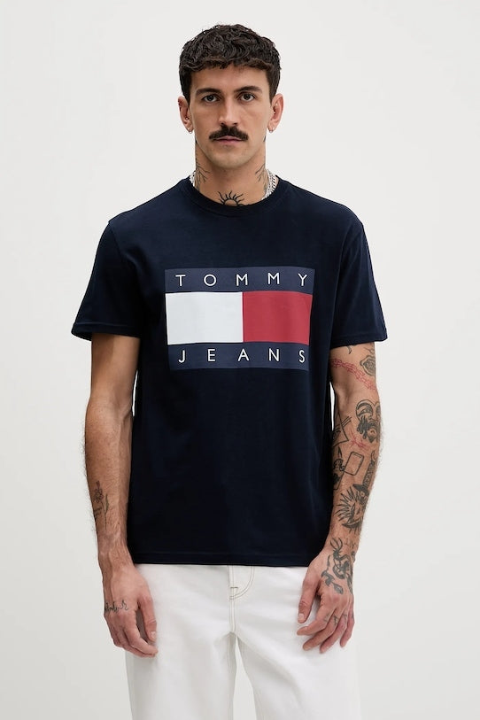 Tommy Jeans in Jersey con Bandiera