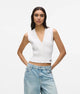 Karl Lagerfeld Jeans Canotta a Costine Button-Down
Bianco