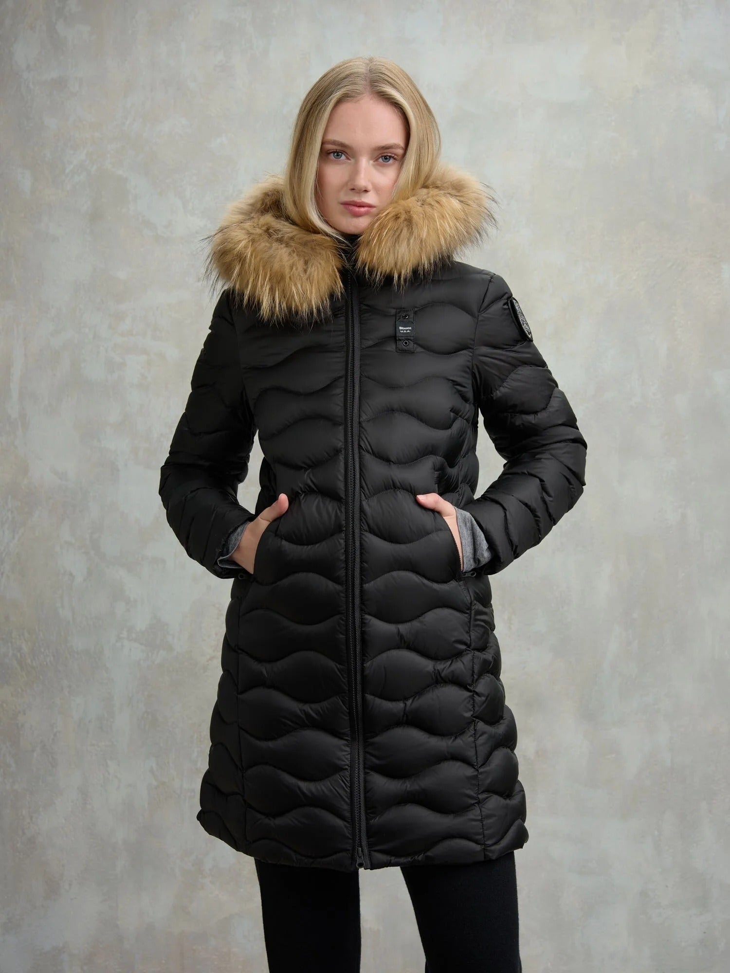 Blauer USA Piumino Lungo con Pelliccia Lynel