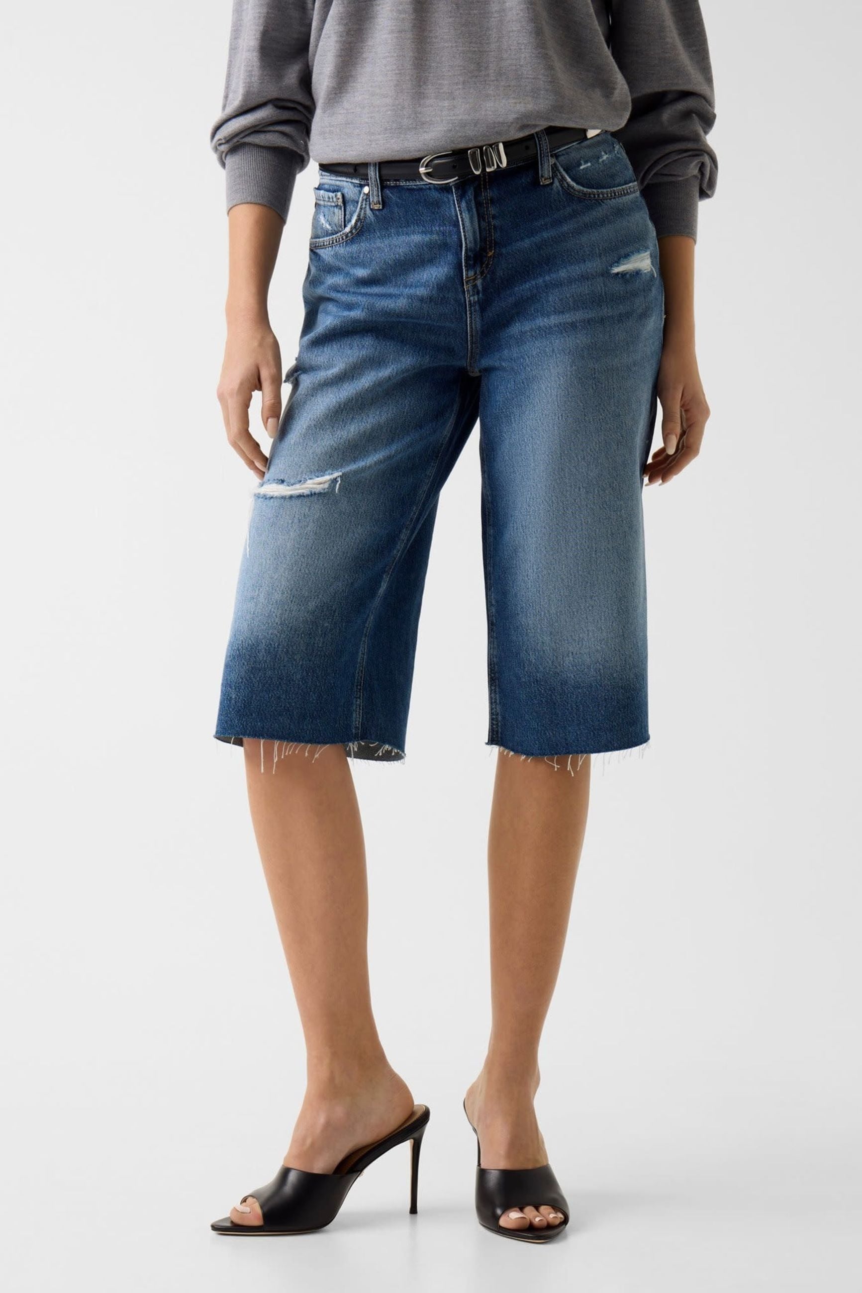 Guess Bermuda Baggy in Jeans Blù