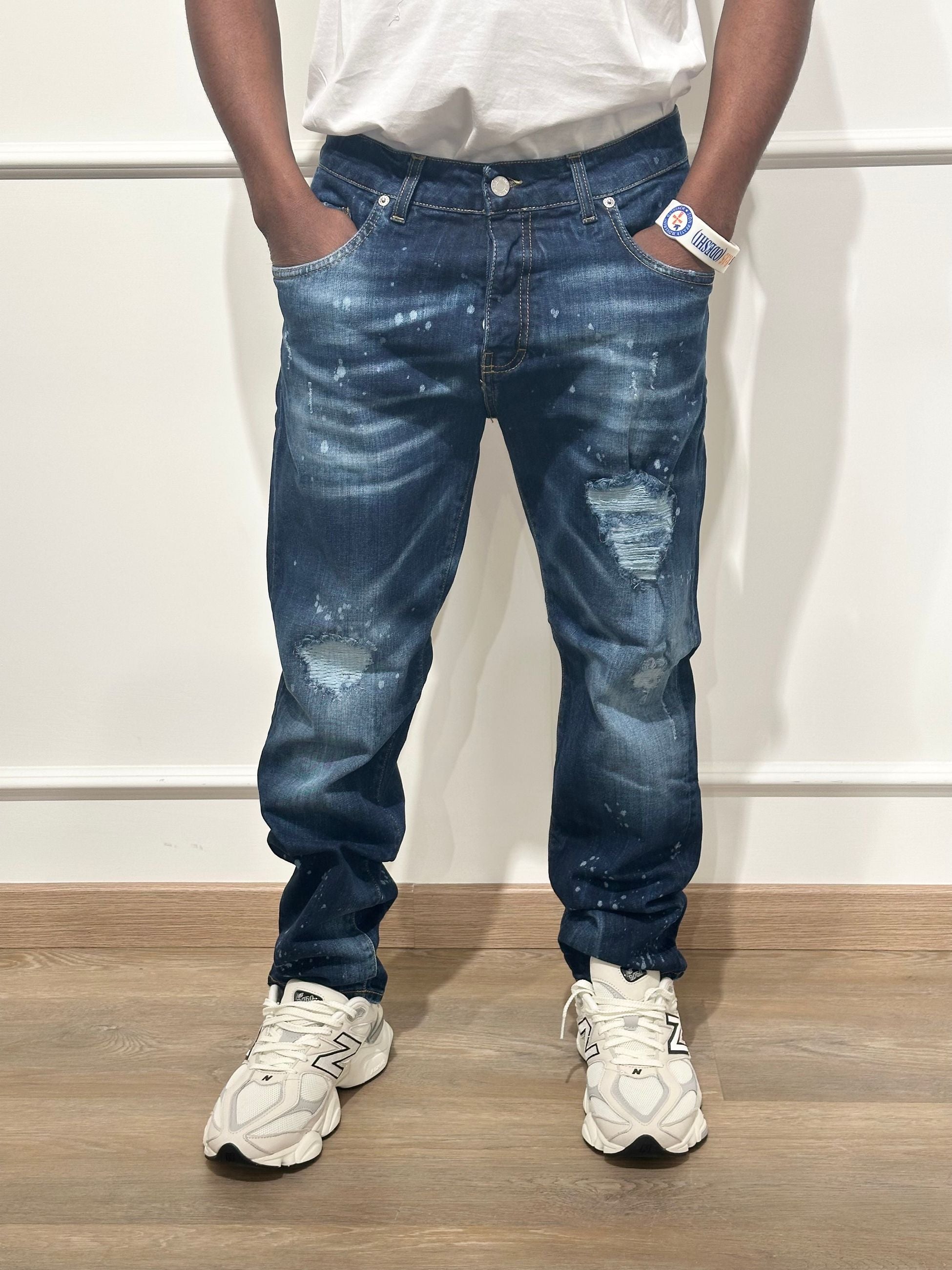 Jhavè  Jeans con 5 Tasche in Denim Blu