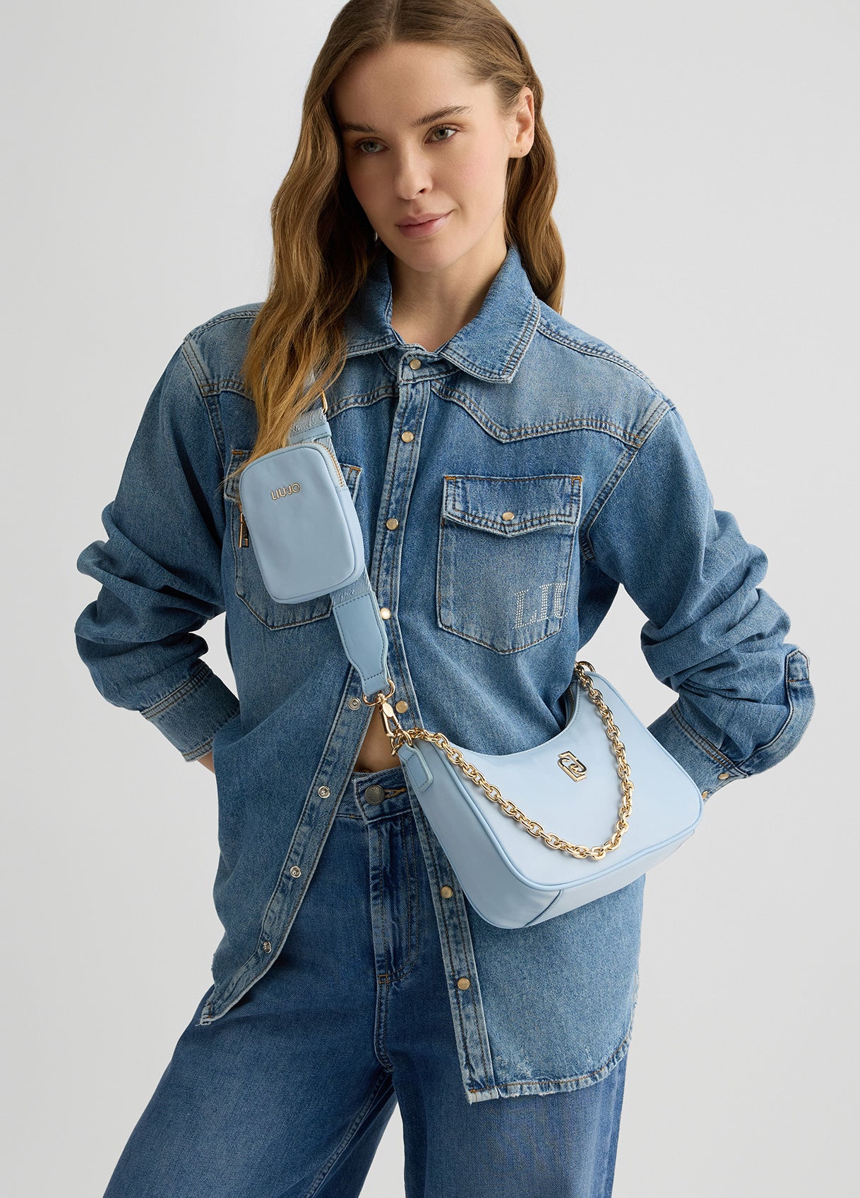 Liu jo Borsa a Spalla con Charm e Mini Pochette