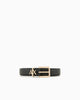 Armani Exchange Cintura in Pelle con Fibbia in Metallo e Logo