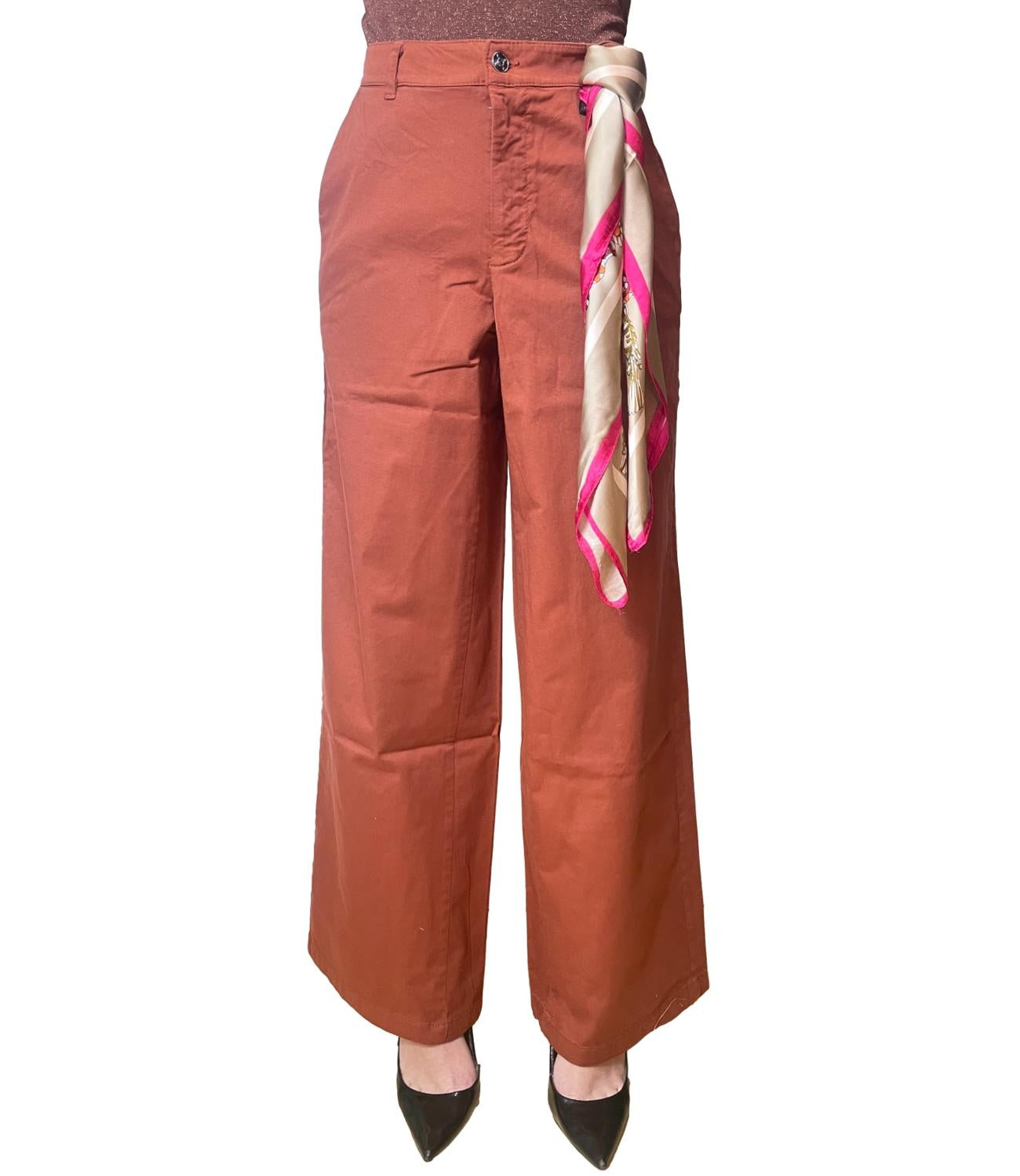 Kontatto Pantalone Palazzo con Foulard