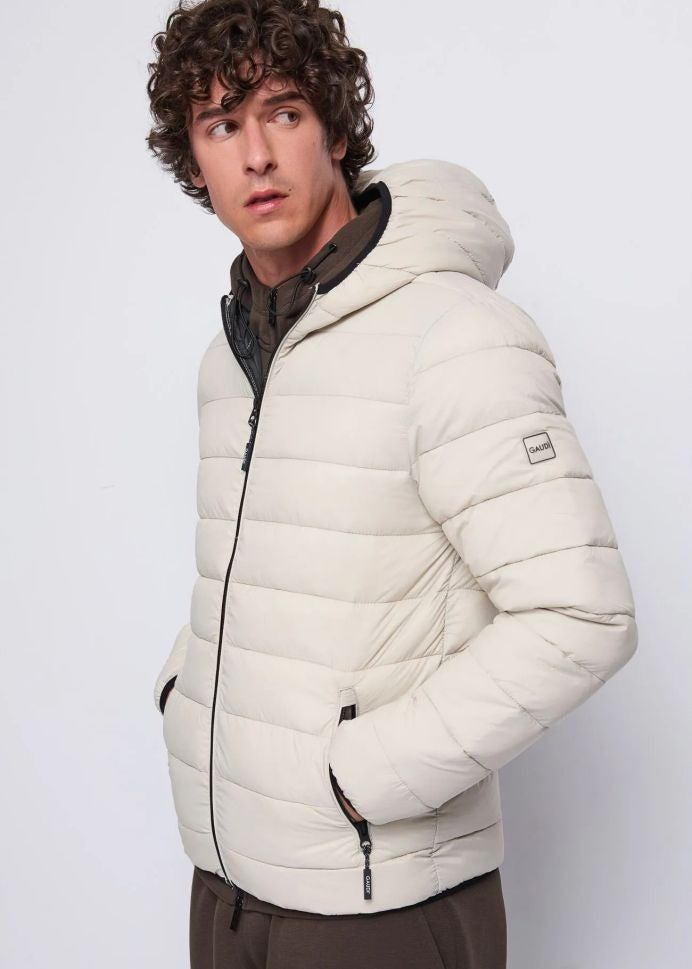 Gaudi Piumino Imbottito con Cappuccio Beige