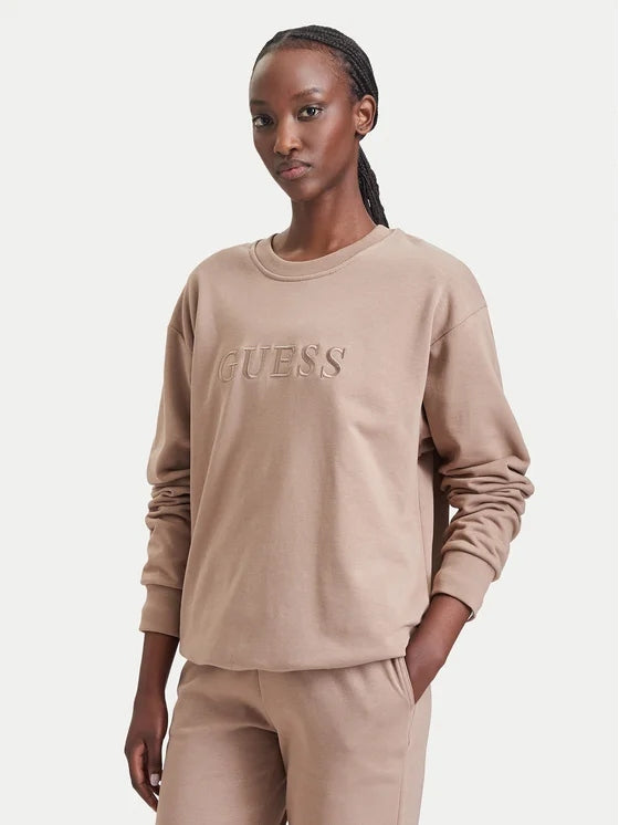 Guess Felpa con Logo Ricamato