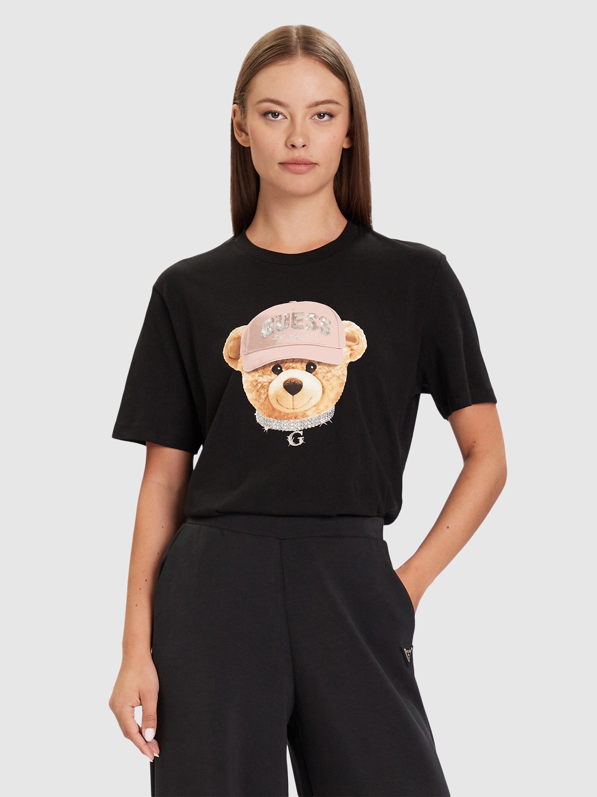 Guess T-shirt con Stampa Orso