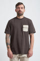 Arik Denim T-shirt Basica con Tasca sul Petto