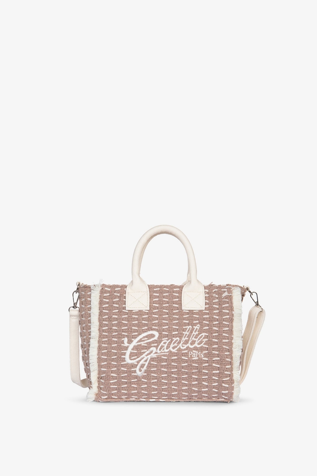 Gaelle Paris Max Shopper con Ricamo del Marchio
Beige