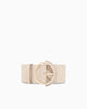 Armani Exchange Cintura con Fibbia in Tessuto Tecnico Beige