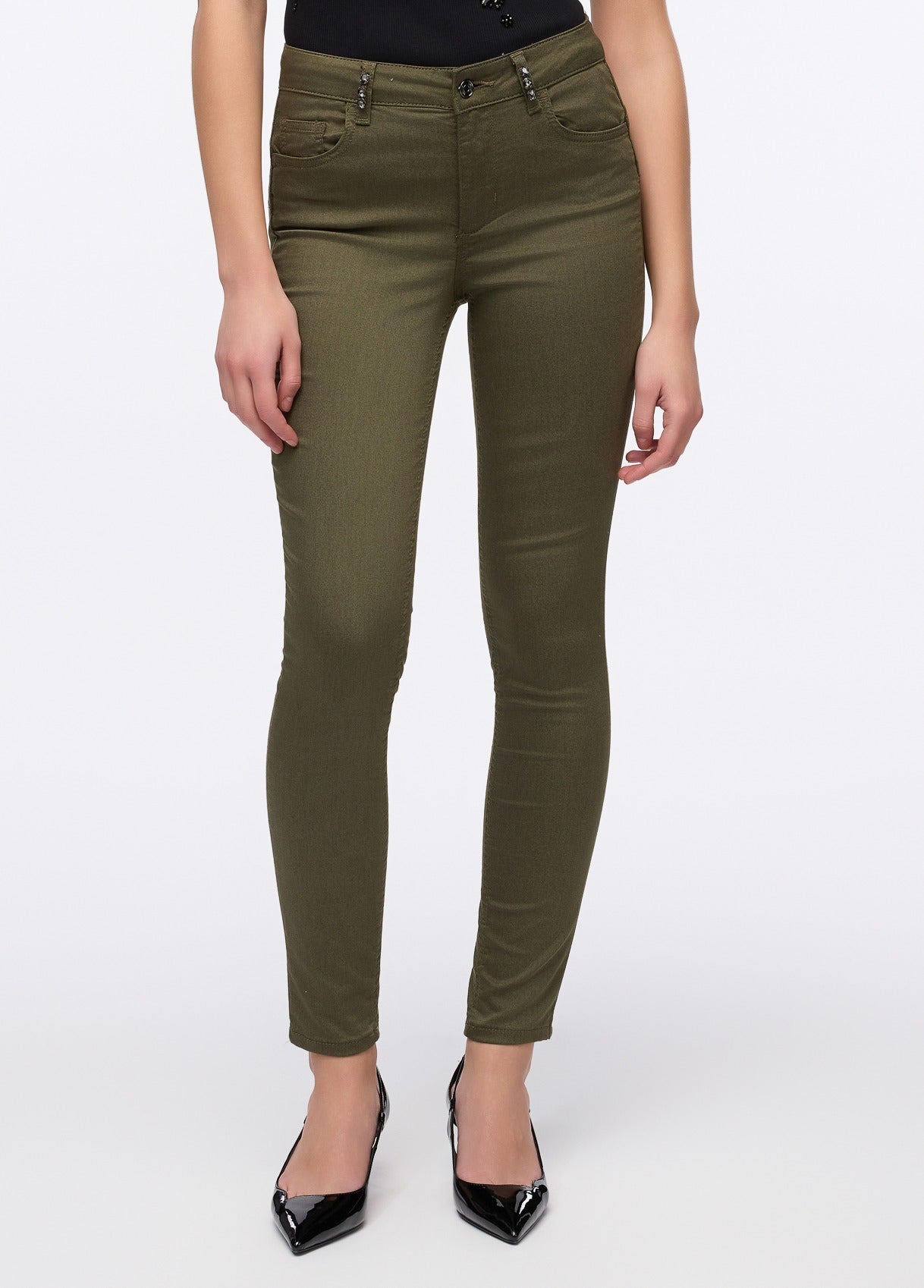 Liu Jo Pantalone Skinny con Pietre Gioiello
Verde Militare