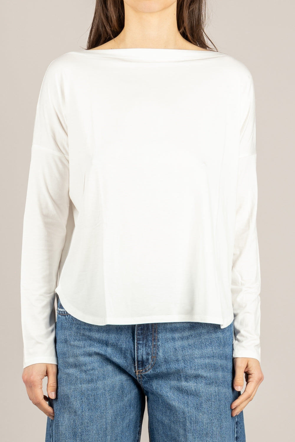 Kontatto Blusa con Vestibiltà Ampia Manica Lunga