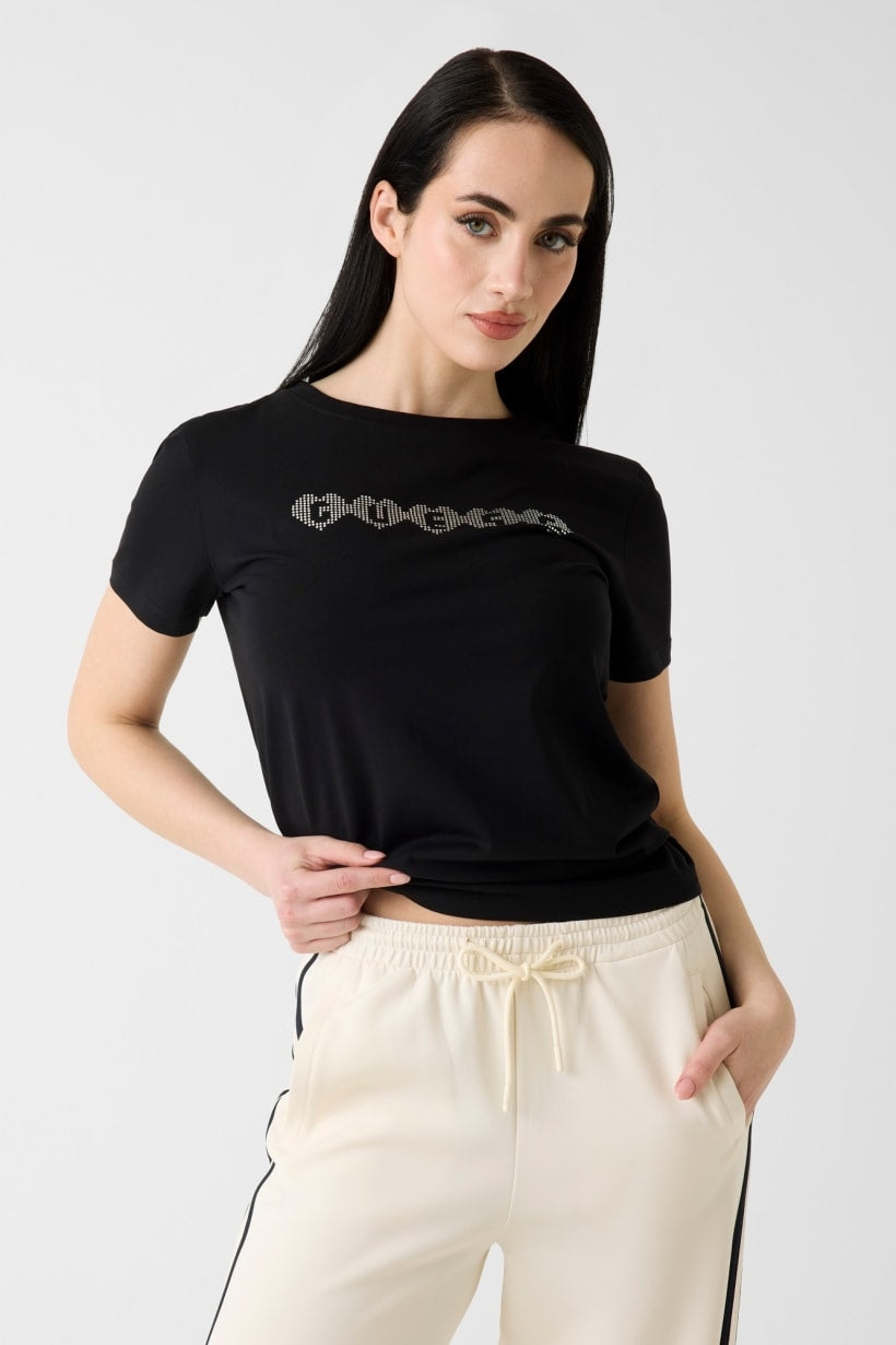 Guess T-shirt con Logo Strass