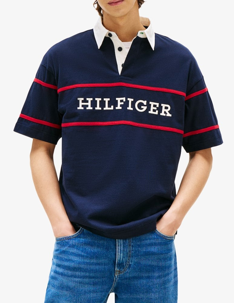 Tommy Hilfiger Polo Logo Grande Blù