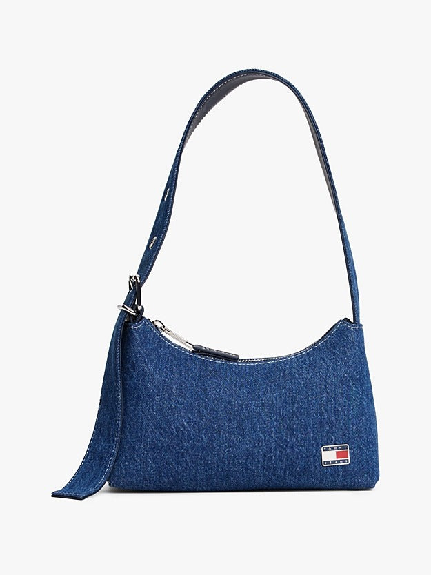 Tommy Jeans Borsa in denim con logo Blù