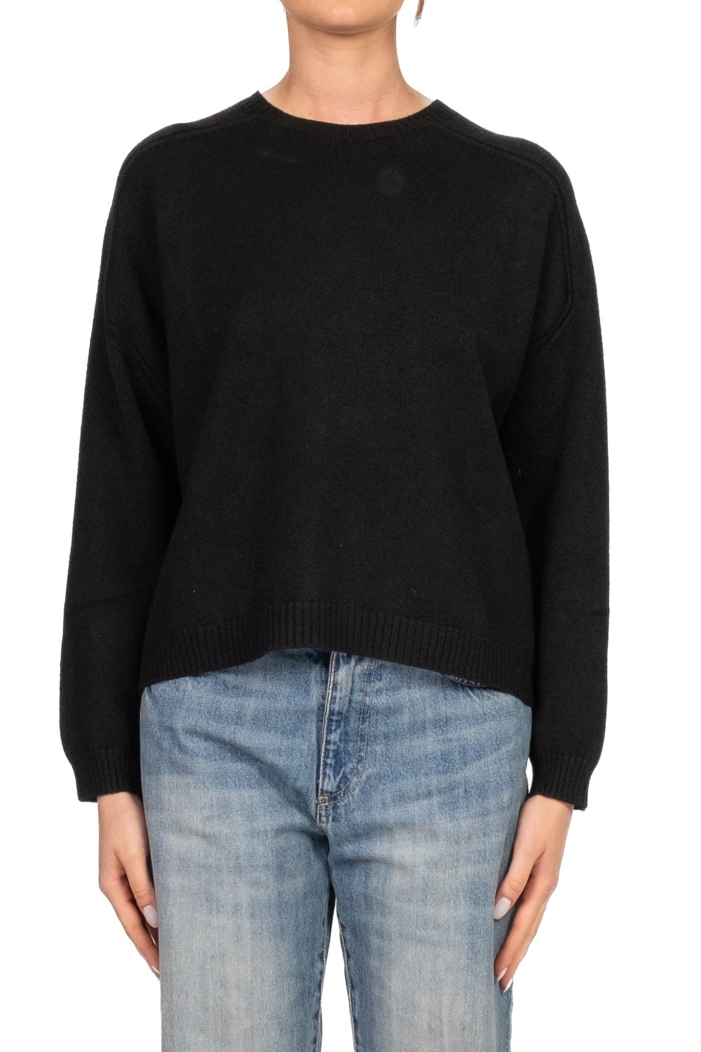 Vicolo Maglia a Scatola Girocollo Boxy