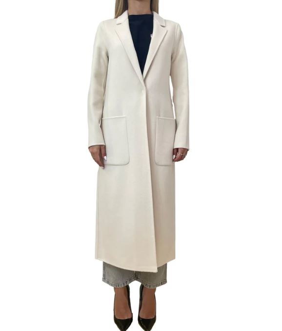 VICOLO Cappotto Lungo Hand Nade Lungo con Tasche