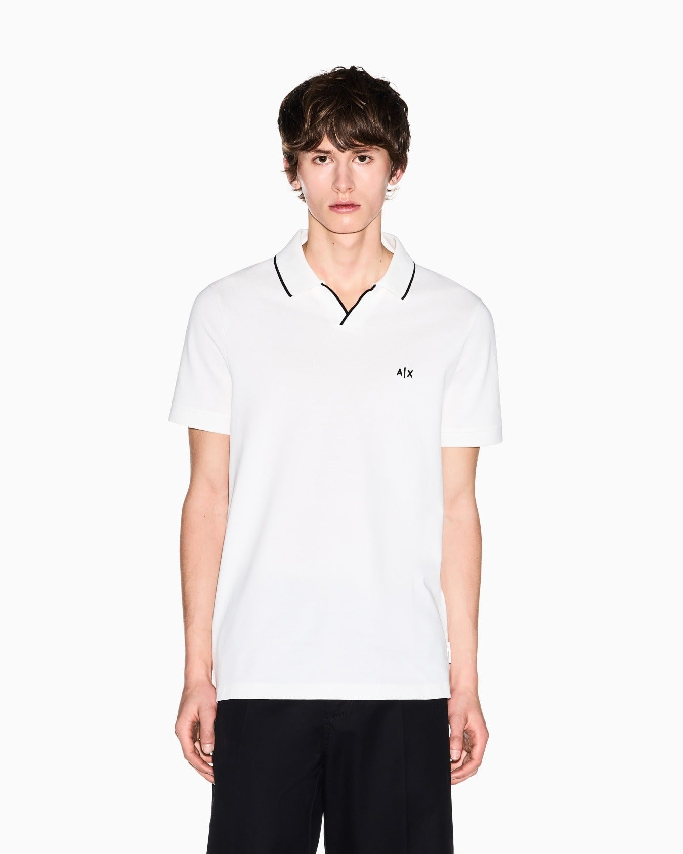 Armani Exchange Polo Classica in Piqué di Cotone Traspirante