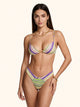 Me fui Bikini Fascia con Slip Americano Fisso 
Viola Beige