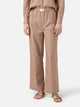 Mc2 Saint Barth Pantaloni Doha in Popeline a Righe Beige Marrone
