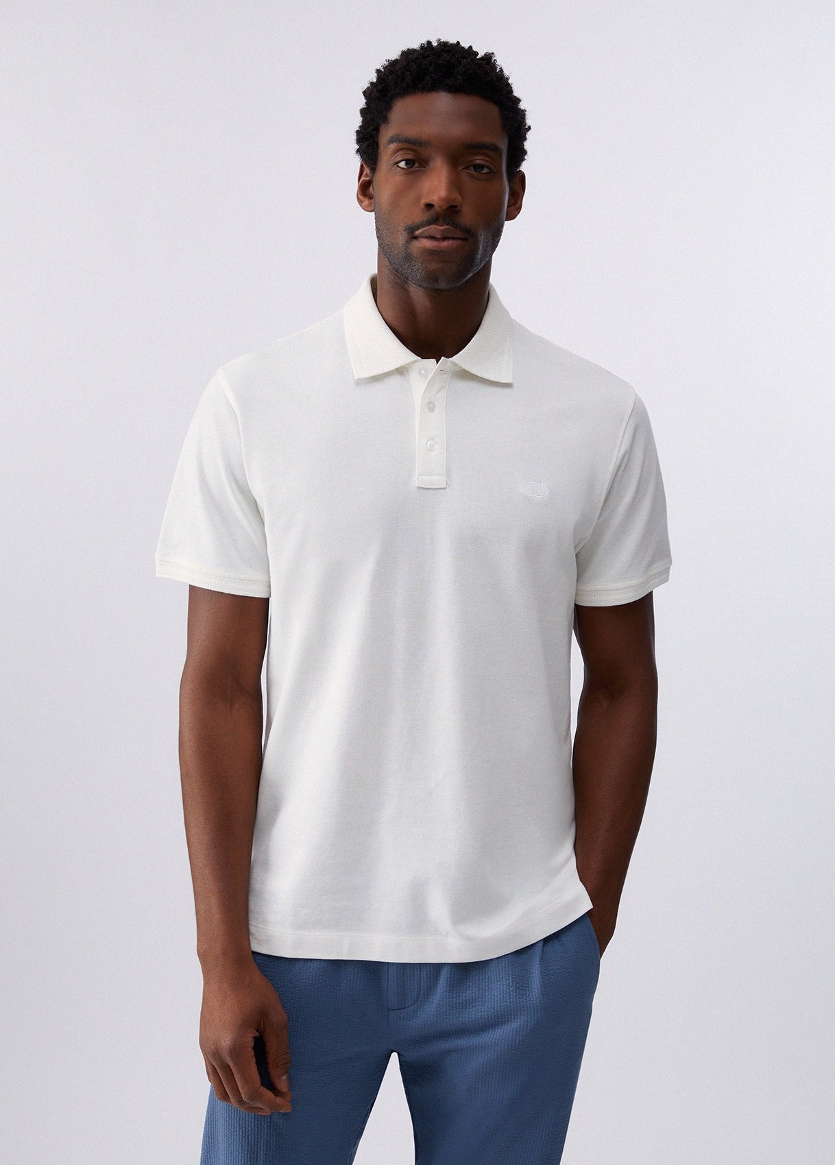 Liu Jo Polo Manica Corta in Piquet Bianco