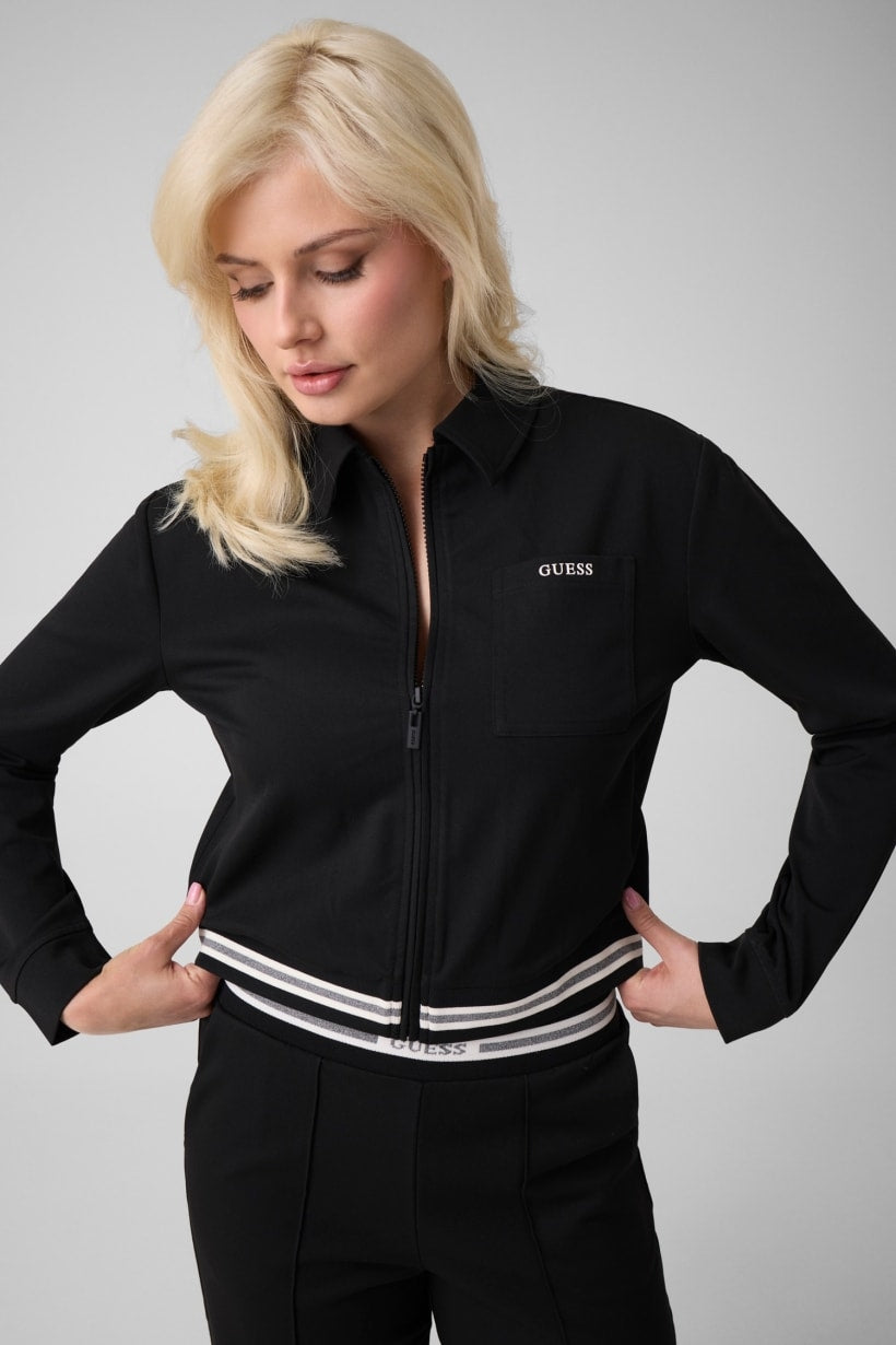 Guess Felpa in Misto Viscosa Nero