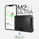 Moero Portacarte M2 Ultra Saffiano MagSafe Wallet con Apple Find My Integrato Nero